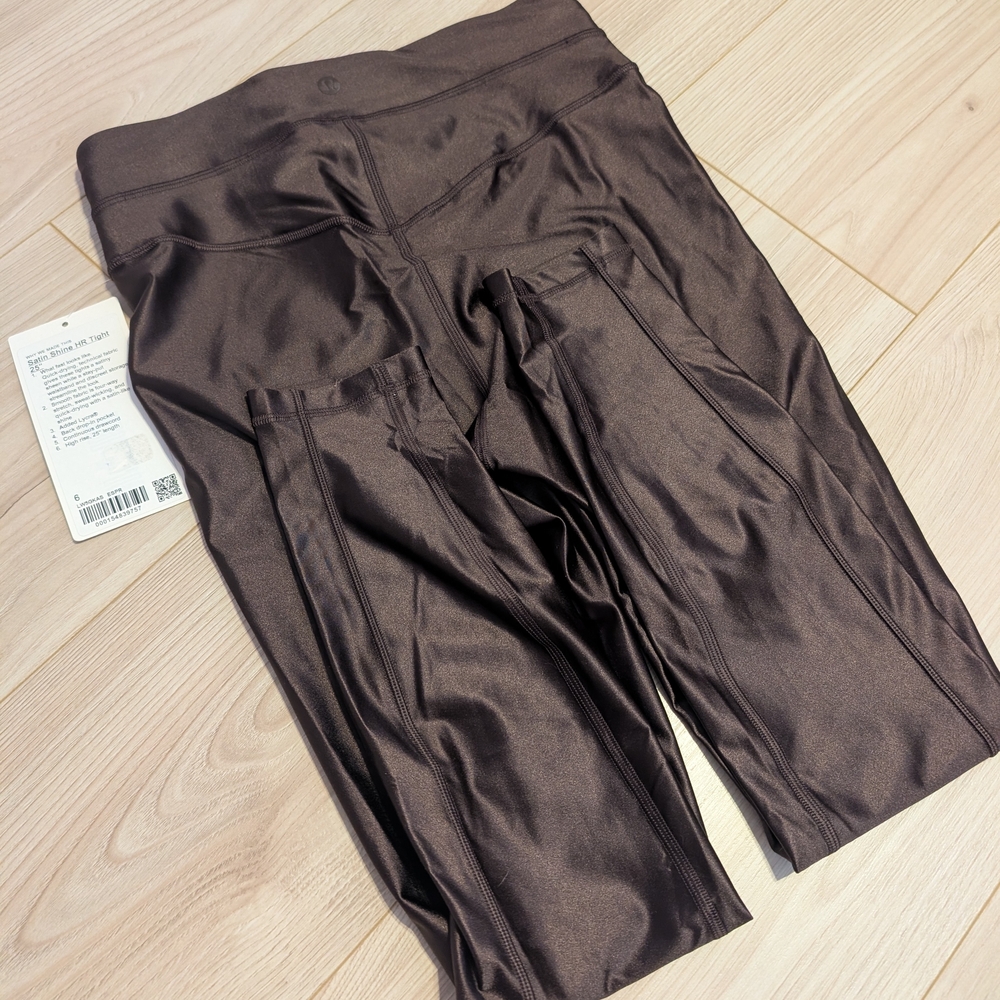 RARE Lululemon Satin Shine HR Tight 25"